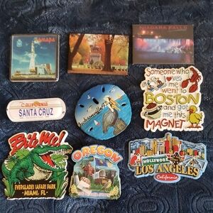 Travel-Themed Magnet Collection Vintage